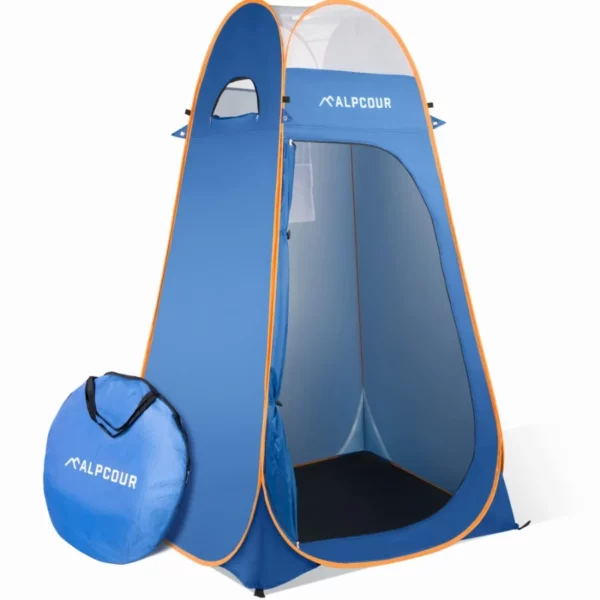 Alpcour Waterproof Pop Up Tent – Portable Privacy Shelter for Toilet, Shower, and Changing, Extra Tall & Easy Fold for Outdoor