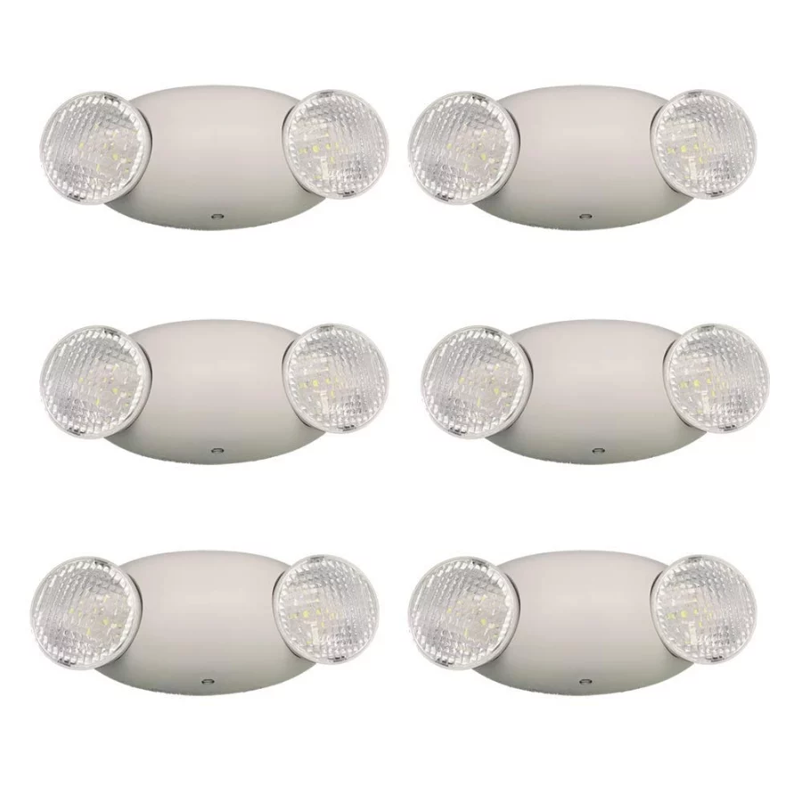 Amazon Basics LED Emergency Light, UL Certified, 6-Pack, Adjustable Two LED Bug Eye Head, Battery Ba - 06 Amazon Basics LED Emergency Light UL Certified 6 Pack Adjustable Two LED Bug Eye Head Battery Ba 06