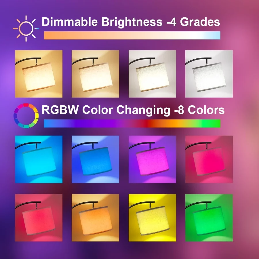 Ambimall Floor Lamps with Smart Light Bulb, RGB + Color Temperatures Bright Dimmable Smart Floor lam - 03 Ambimall Floor Lamps with Smart Light Bulb RGB Color Temperatures Bright Dimmable Smart Floor lam 03
