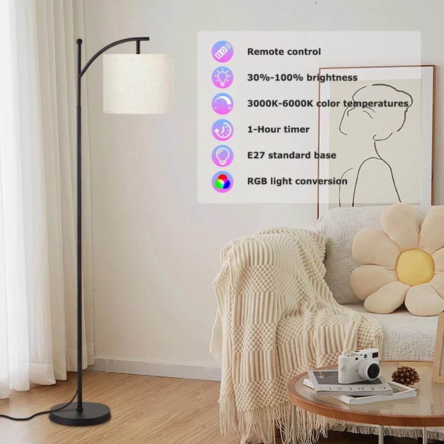 Ambimall Floor Lamps with Smart Light Bulb, RGB + Color Temperatures Bright Dimmable Smart Floor lam - 04 Ambimall Floor Lamps with Smart Light Bulb RGB Color Temperatures Bright Dimmable Smart Floor lam 04