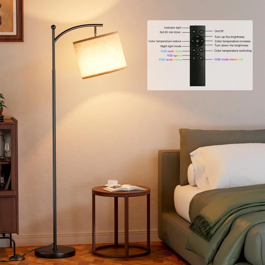 Ambimall Floor Lamps with Smart Light Bulb, RGB + Color Temperatures Bright Dimmable Smart Floor lam - 06 Ambimall Floor Lamps with Smart Light Bulb RGB Color Temperatures Bright Dimmable Smart Floor lam 06