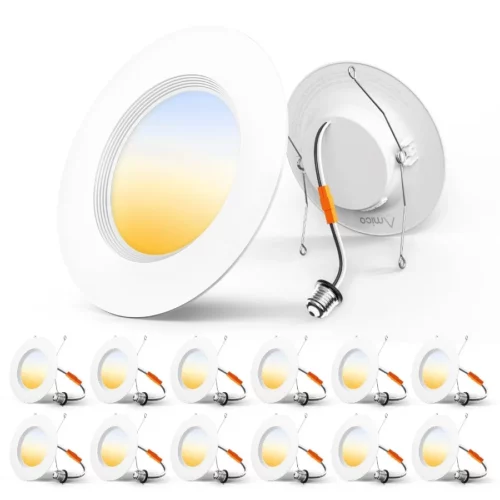 Amico 56 inch 3CCT LED Recessed Lighting 12 Pack Dimmable Damp Rated 12.5W100W 950LM Can Lights 07