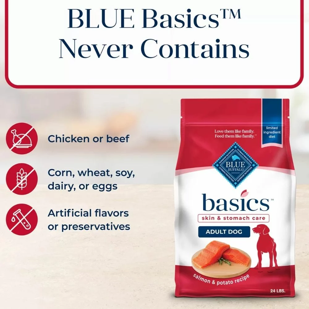 Basics Skin and Stomach Care Adult Dry Dog Food – Salmon and Potato Recipe for Gentle Digestion and Healthy Coat (6) Basics Skin and Stomach Care Adult Dry Dog Food – Salmon and Potato Recipe for Gentle Digestion and Healthy Coat 6