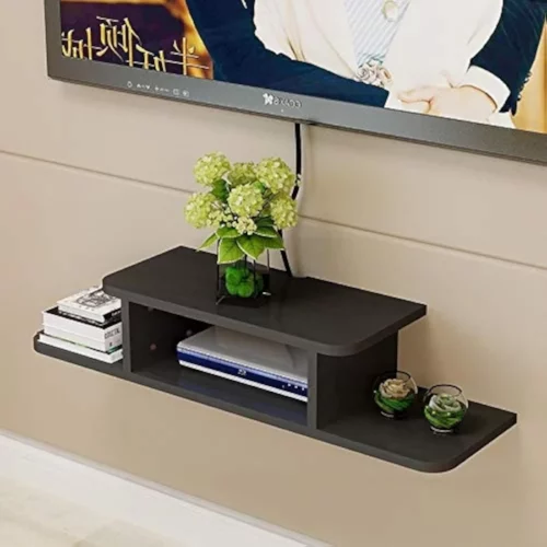 BiJun Floating TV Shelf Entertainment Center Wall Mounted Media Console Router DVD Shelf for OnePS4 01