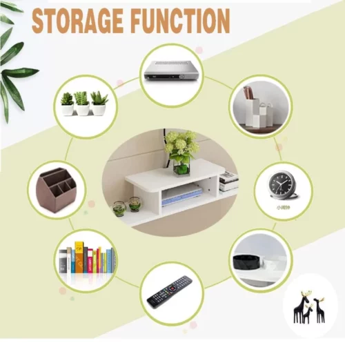 BiJun Floating TV Shelf Entertainment Center Wall Mounted Media Console Router DVD Shelf for OnePS4 05