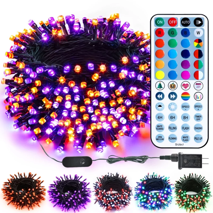 Brizled Color Changing Halloween Lights, 66ft 200 LED RGB Christmas Lights Music Sync, 120+ Modes Re - 08 Brizled Color Changing Halloween Lights 66ft 200 LED RGB Christmas Lights Music Sync 120 Modes Re 08