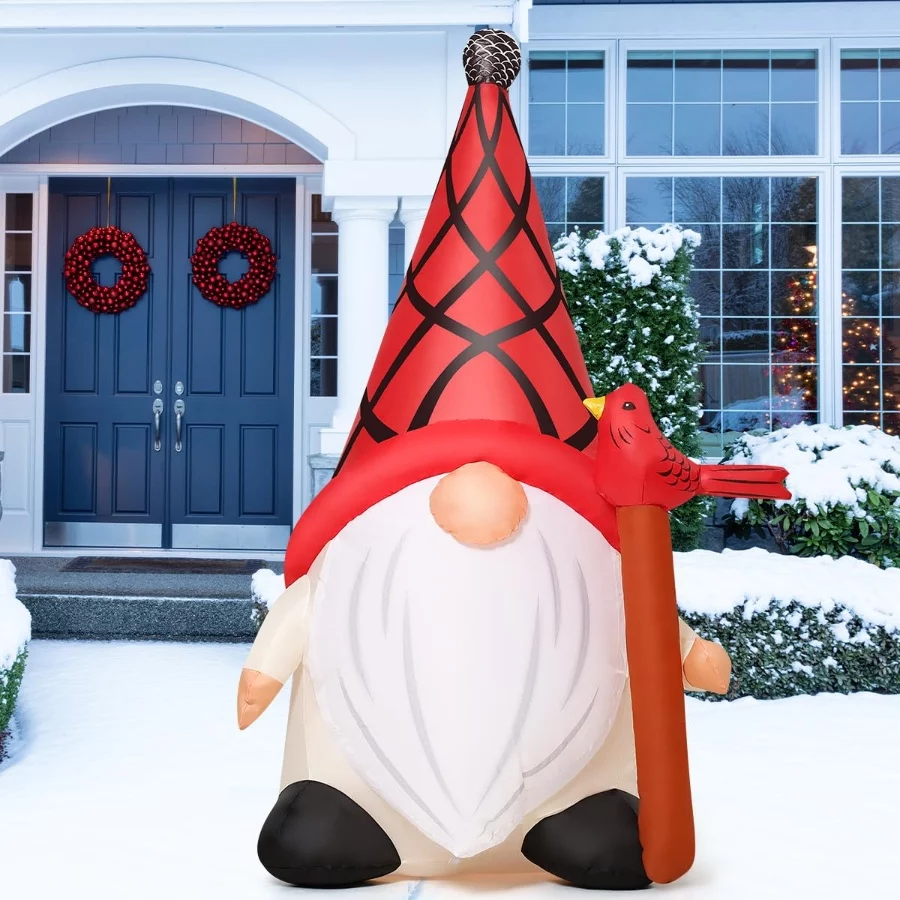 COMIN 5 FT Tall Christmas Inflatables Outdoor Decorations Blow Up Xmas Little Red Bird and Gnomes wi - 03 COMIN 5 FT Tall Christmas Inflatables Outdoor Decorations Blow Up Xmas Little Red Bird and Gnomes wi 03