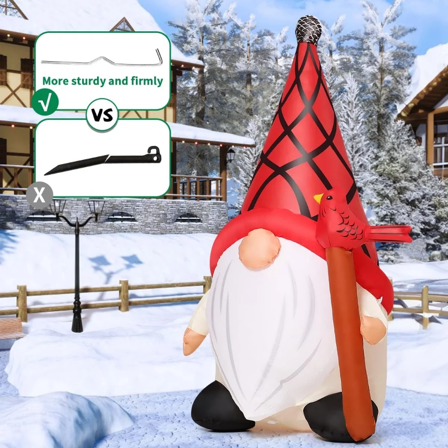 COMIN 5 FT Tall Christmas Inflatables Outdoor Decorations Blow Up Xmas Little Red Bird and Gnomes wi - 06 COMIN 5 FT Tall Christmas Inflatables Outdoor Decorations Blow Up Xmas Little Red Bird and Gnomes wi 06