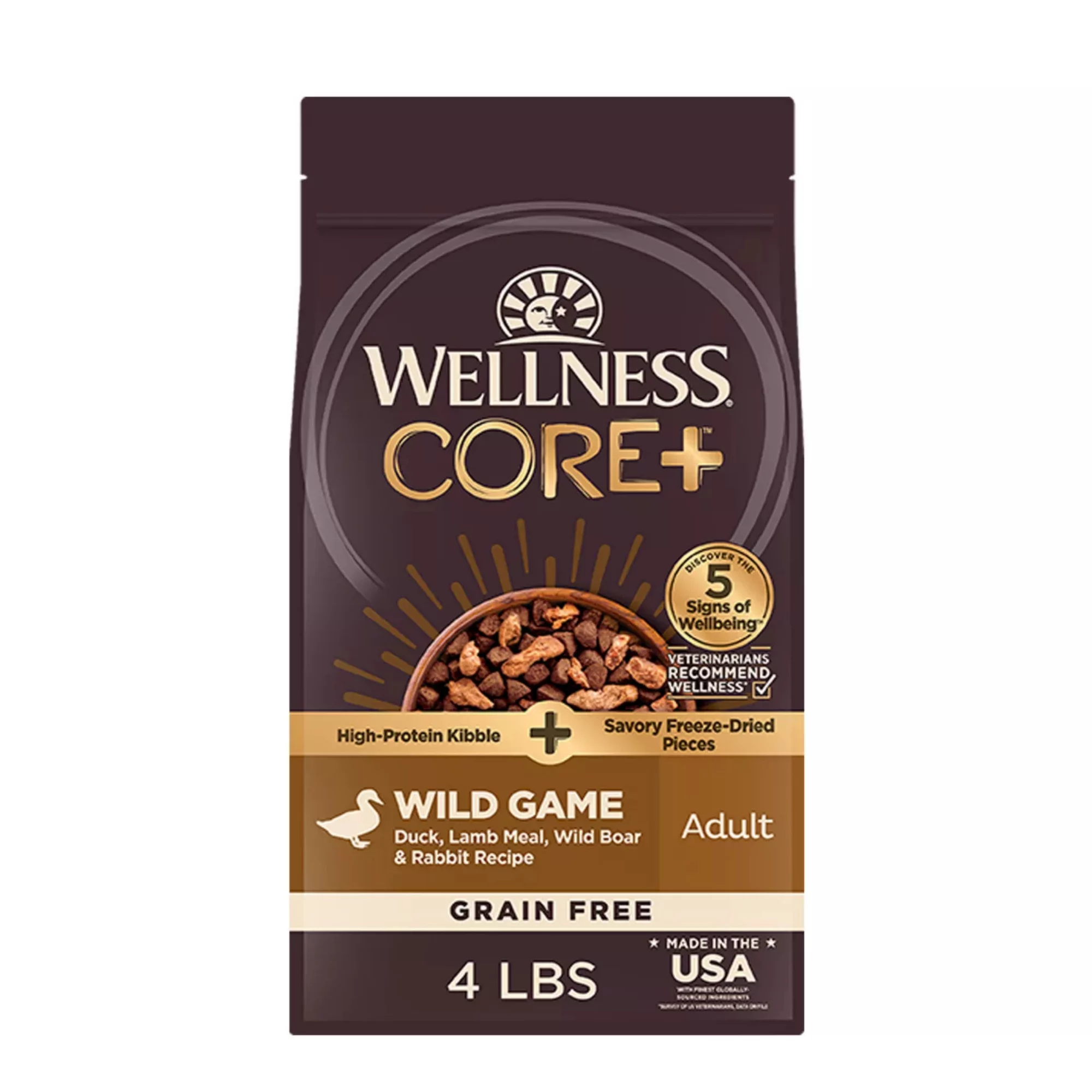 CORE+ Adult Dry Dog Food with Freeze-Dried Pieces – Grain-Free Wild Game Recipe (1) CORE Adult Dry Dog Food with Freeze Dried Pieces – Grain Free Wild Game Recipe 1