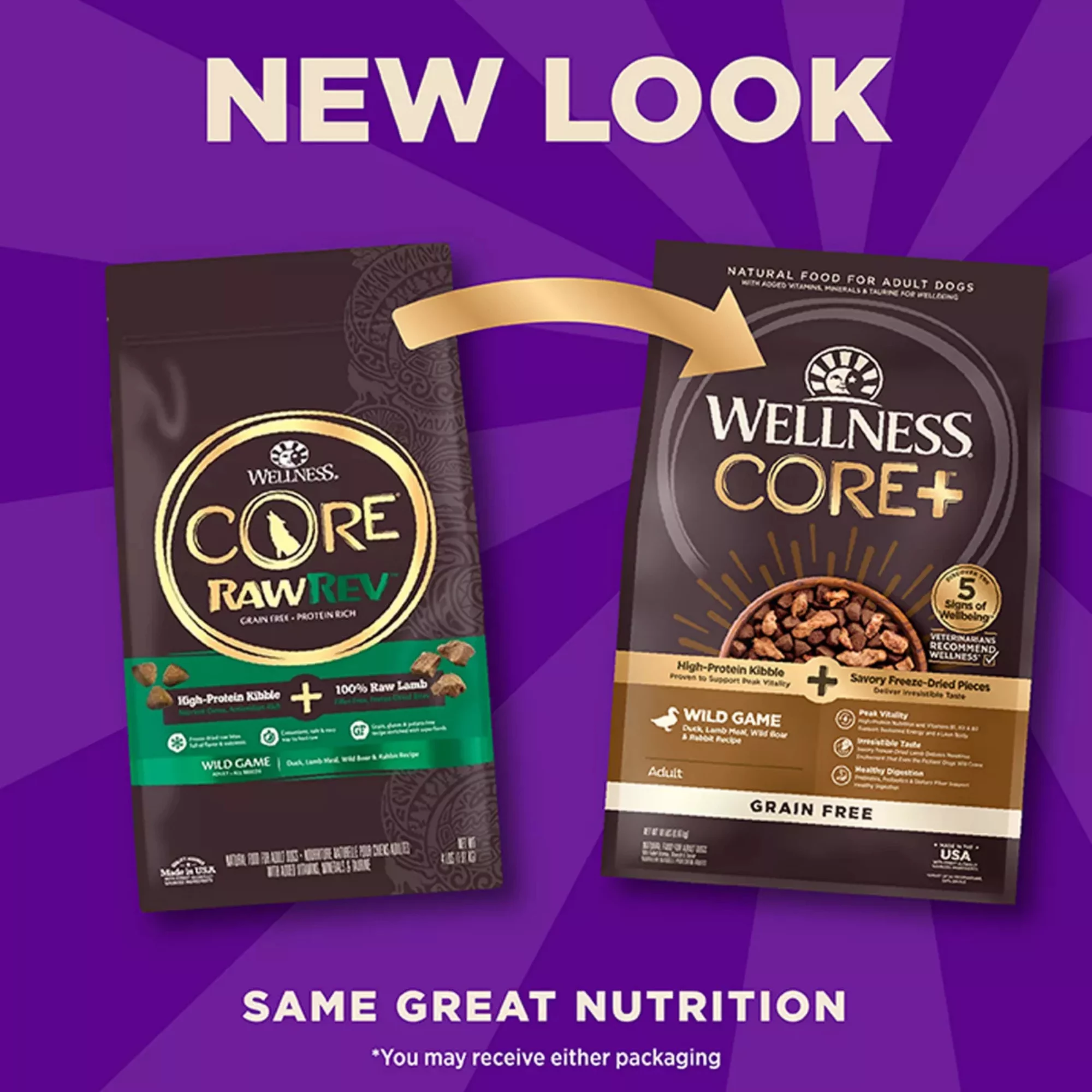 CORE+ Adult Dry Dog Food with Freeze-Dried Pieces – Grain-Free Wild Game Recipe (6) CORE Adult Dry Dog Food with Freeze Dried Pieces – Grain Free Wild Game Recipe 6