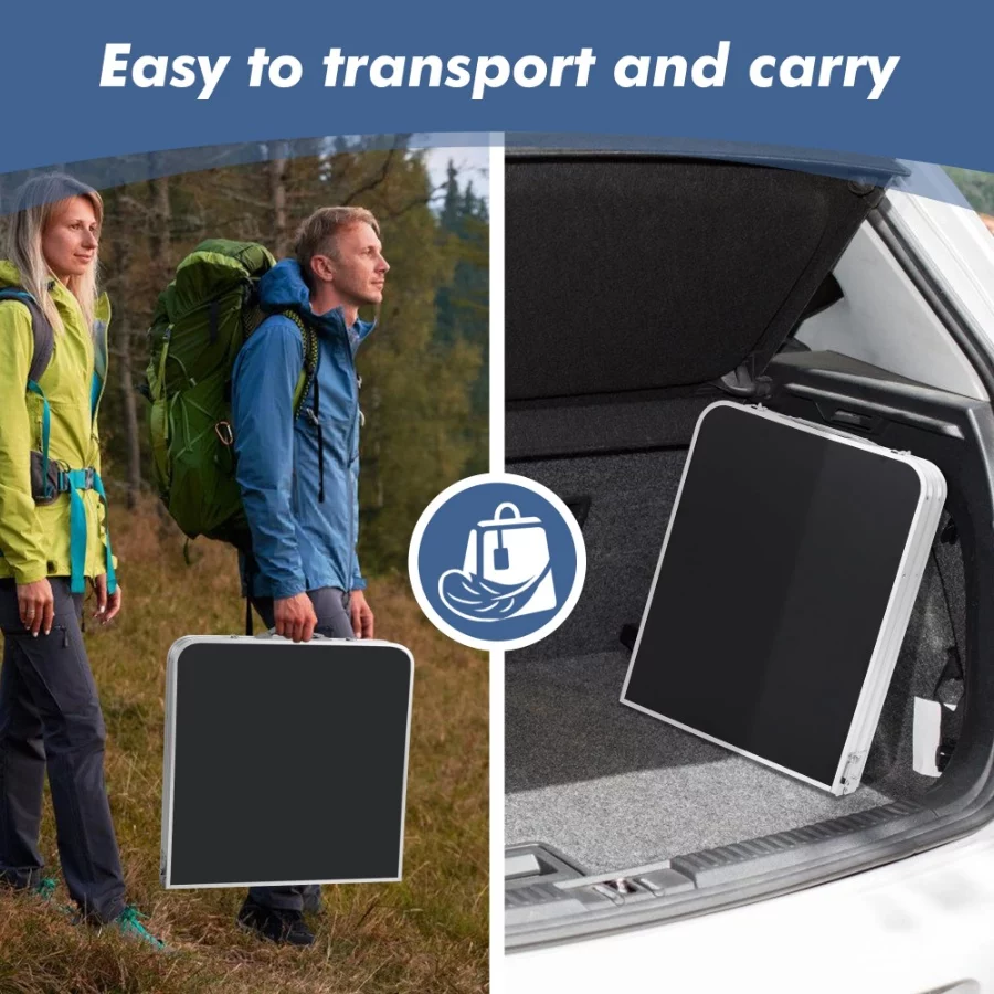 Camp Field Camping Folding Aluminum Table with Adjustable Legs for Outdoor Travel Beach, Backyards, - 05 Camp Field Camping Folding Aluminum Table with Adjustable Legs for Outdoor Travel Beach Backyards 05