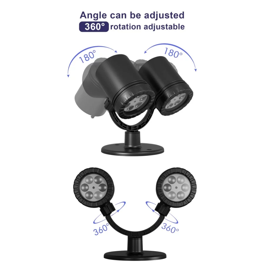 Christmas Double Head Snowflake Projection Lights, ZBPP Outdoor LED Christmas Lights IP65 Waterproof - 02 Christmas Double Head Snowflake Projection Lights ZBPP Outdoor LED Christmas Lights IP65 Waterproof 02