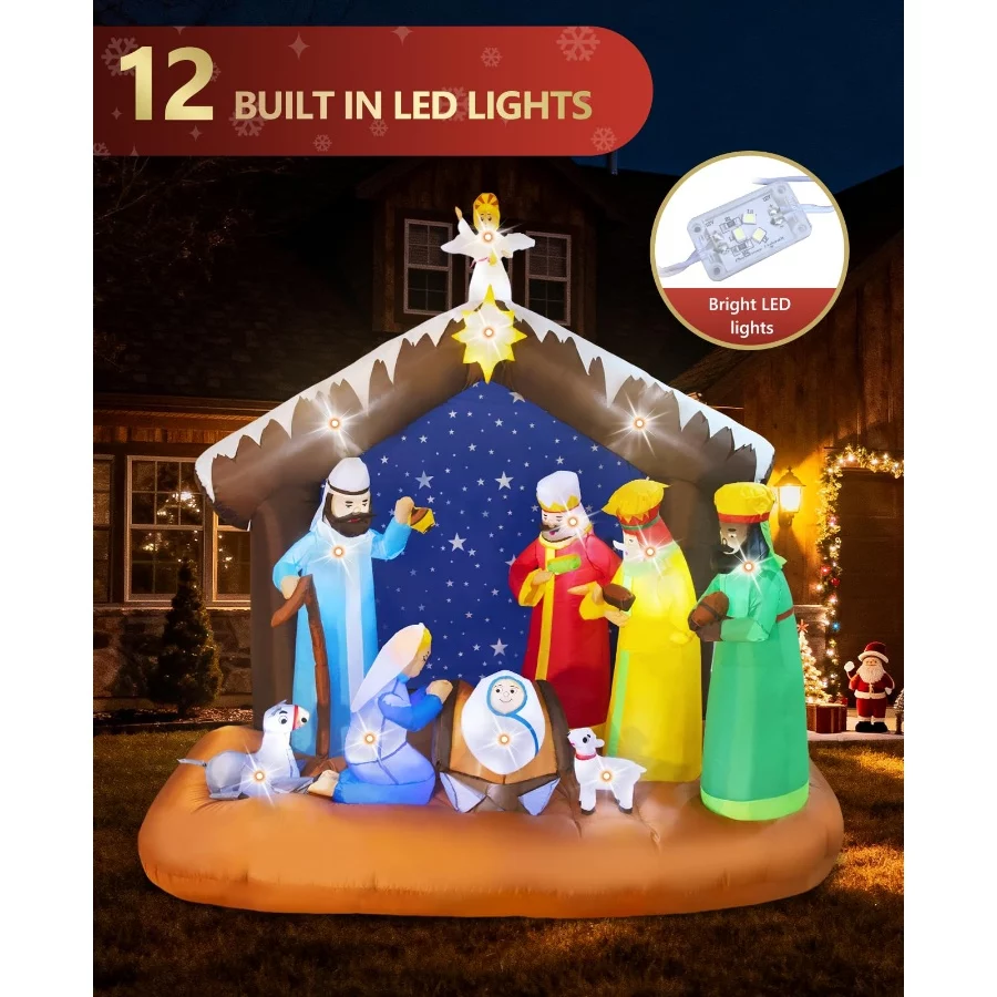 Christmas Inflatable Nativity Scene Outdoor - IP44 Waterproof Christmas Inflatables Outdoor Blow Up - 04 Christmas Inflatable Nativity Scene Outdoor IP44 Waterproof Christmas Inflatables Outdoor Blow Up 04