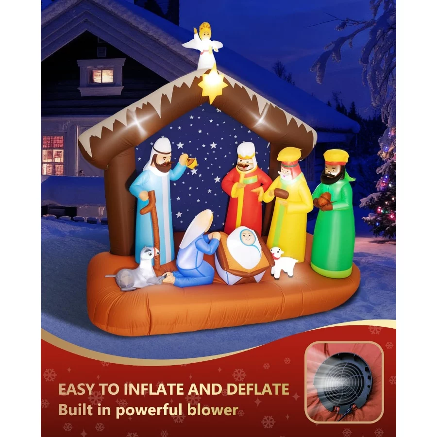 Christmas Inflatable Nativity Scene Outdoor - IP44 Waterproof Christmas Inflatables Outdoor Blow Up - 05 Christmas Inflatable Nativity Scene Outdoor IP44 Waterproof Christmas Inflatables Outdoor Blow Up 05