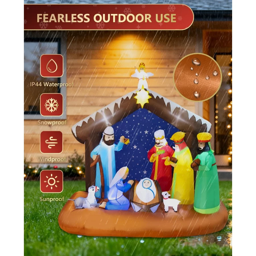 Christmas Inflatable Nativity Scene Outdoor - IP44 Waterproof Christmas Inflatables Outdoor Blow Up - 06 Christmas Inflatable Nativity Scene Outdoor IP44 Waterproof Christmas Inflatables Outdoor Blow Up 06