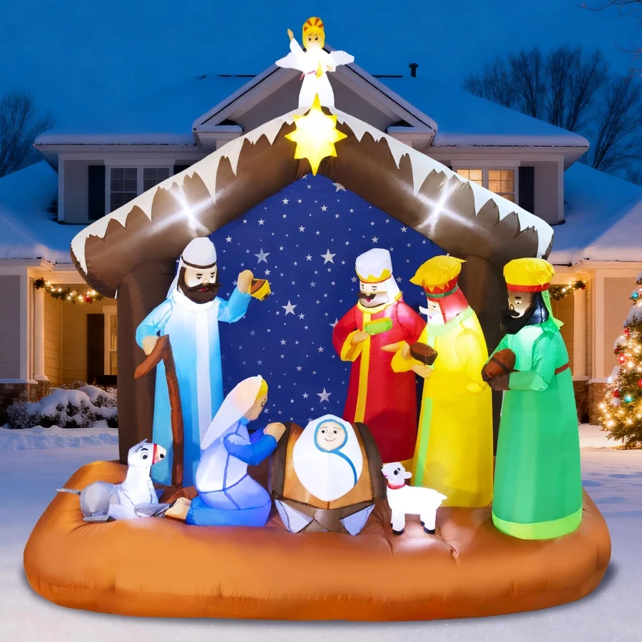 Christmas Inflatable Nativity Scene Outdoor - IP44 Waterproof Christmas Inflatables Outdoor Blow Up - 08 Christmas Inflatable Nativity Scene Outdoor IP44 Waterproof Christmas Inflatables Outdoor Blow Up 08