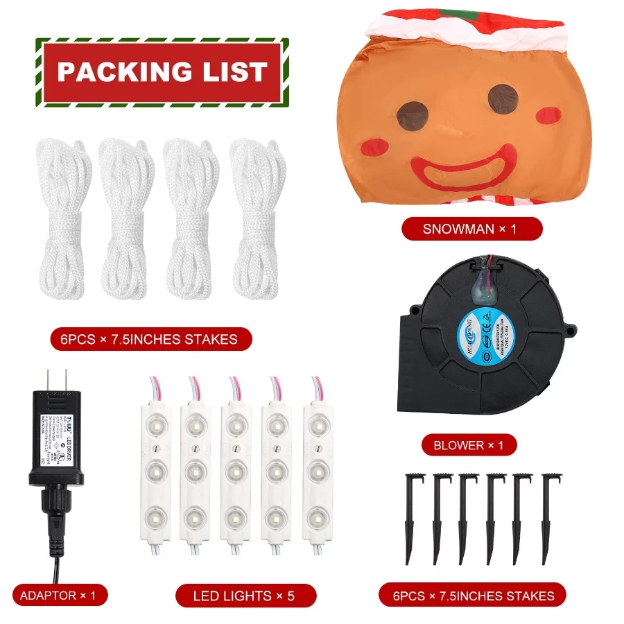 Christmas Inflatables Outdoor Decorations Gingerbread Man, 6ft Inflatable Christmas Yard Decorations - 05 Christmas Inflatables Outdoor Decorations Gingerbread Man 6ft Inflatable Christmas Yard Decorations 05