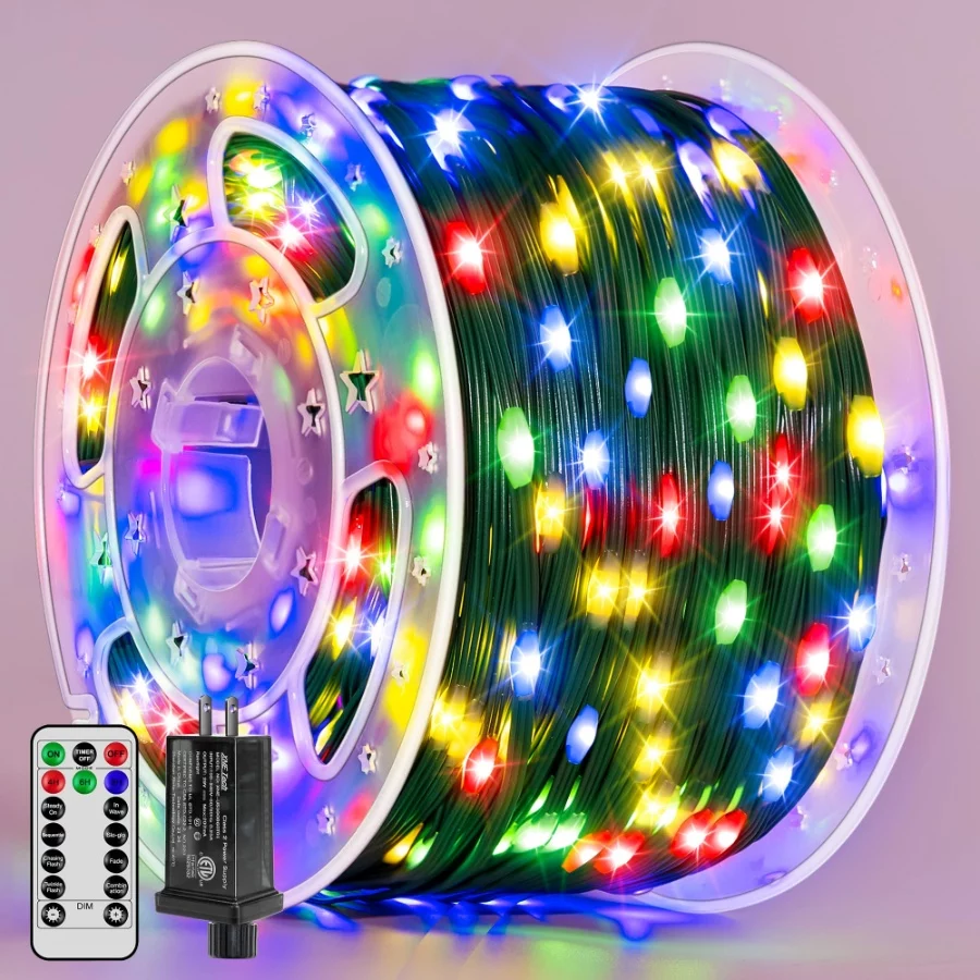 Christmas Lights 1200 LED 394 FT, Waterproof Outdoor String Lights with 8 Modes, Fairy Lights for Ho - 07 Christmas Lights 1200 LED 394 FT Waterproof Outdoor String Lights with 8 Modes Fairy Lights for Ho 07