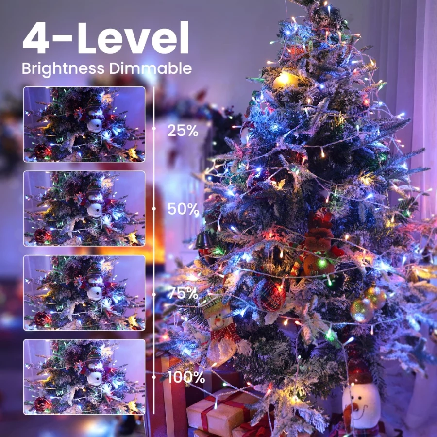 Color Changing Christmas Lights, 338ft 1000 LED White & Multicolor Christmas String Lights with Remo - 06 Color Changing Christmas Lights 338ft 1000 LED White Multicolor Christmas String Lights with Remo 06