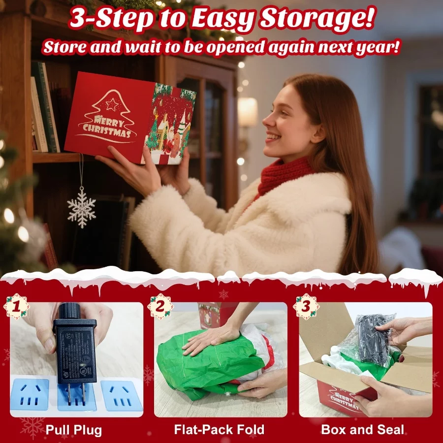 Danxilu 5FT Christmas Inflatable Santa Outdoor Decorations- Blow Up Santa Claus with Gift Bag Built- - 07 Danxilu 5FT Christmas Inflatable Santa Outdoor Decorations Blow Up Santa Claus with Gift Bag Built 07