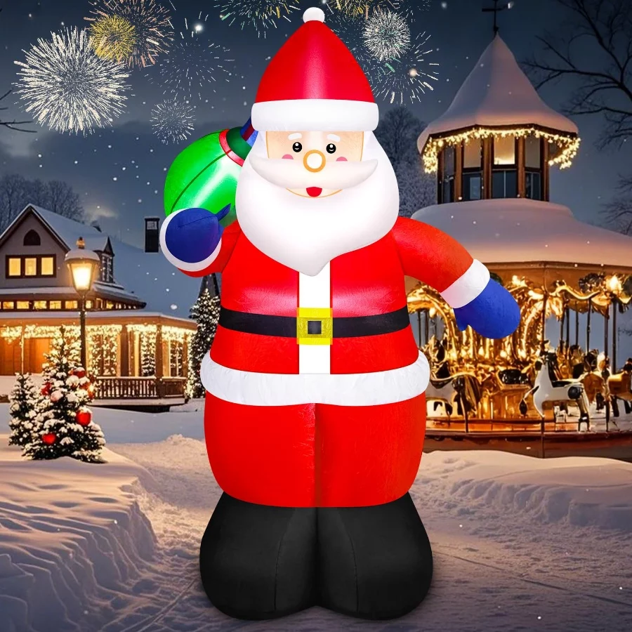 Danxilu 5FT Christmas Inflatable Santa Outdoor Decorations- Blow Up Santa Claus with Gift Bag Built- - 08 Danxilu 5FT Christmas Inflatable Santa Outdoor Decorations Blow Up Santa Claus with Gift Bag Built 08