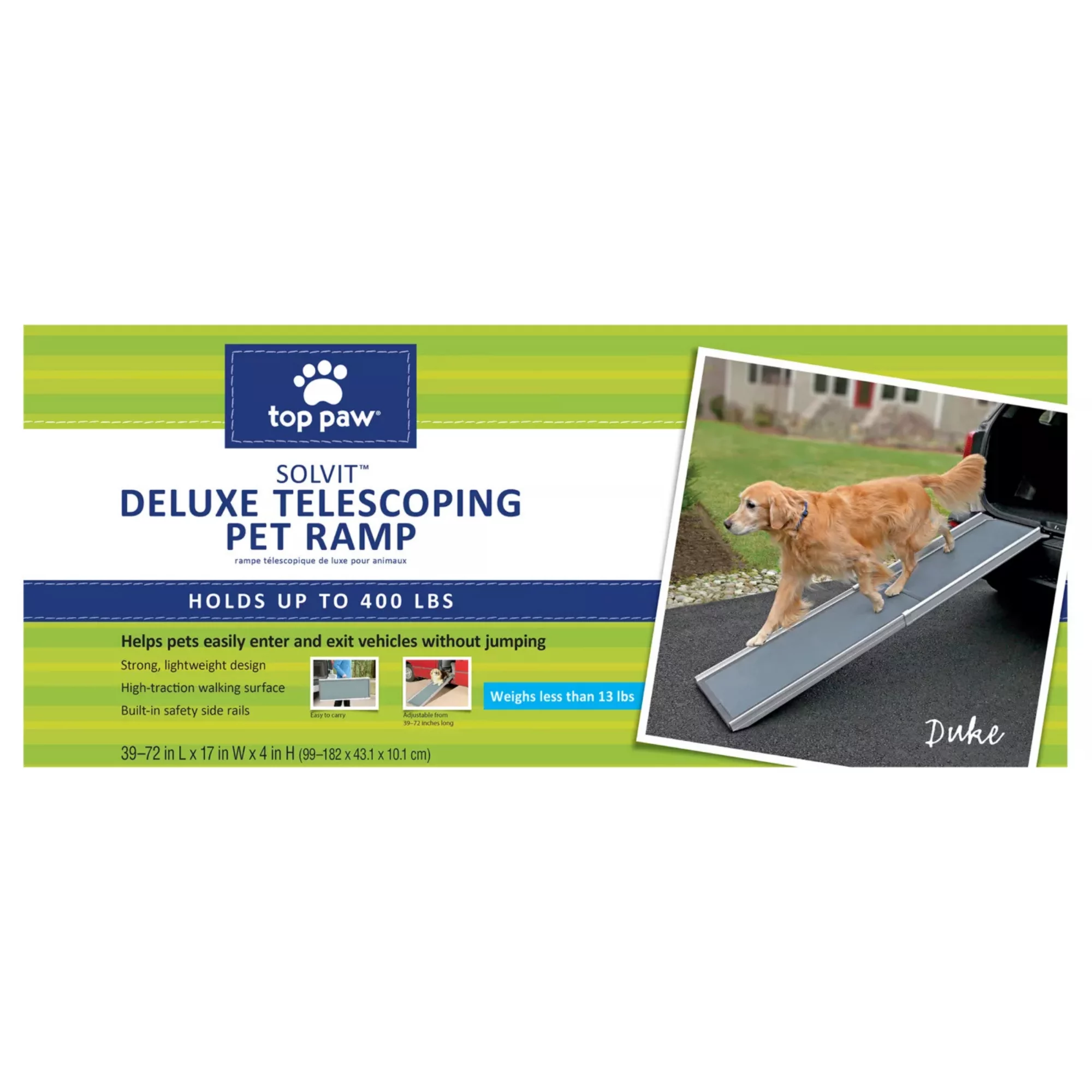 Deluxe Telescoping Pet Ramp – Adjustable Lightweight Dog Ramp for Cars & SUVs (1) Deluxe Telescoping Pet Ramp – Adjustable Lightweight Dog Ramp for Cars SUVs 1