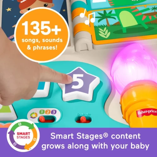 Fisher Price Baby Toddler Toy – Laugh Learn 4 in 1 Educational Activity Table with Music Art Easel Lights 6 Months 5