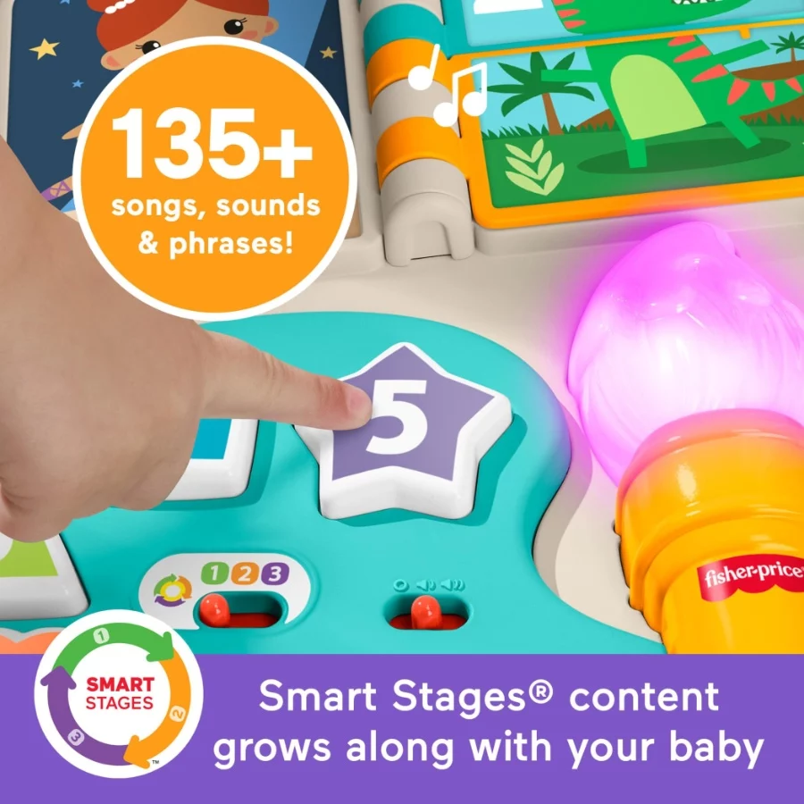 Fisher-Price Baby & Toddler Toy – Laugh & Learn 4-in-1 Educational Activity Table with Music, Art Easel & Lights, 6+ Months (5) Fisher Price Baby Toddler Toy – Laugh Learn 4 in 1 Educational Activity Table with Music Art Easel Lights 6 Months 5