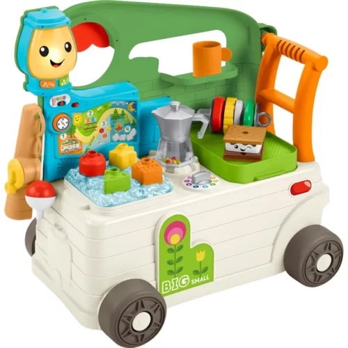 Fisher Price Baby to Toddler Toy Laugh Learn 3 in 1 On the Go Camper Walker Activity Center with 07