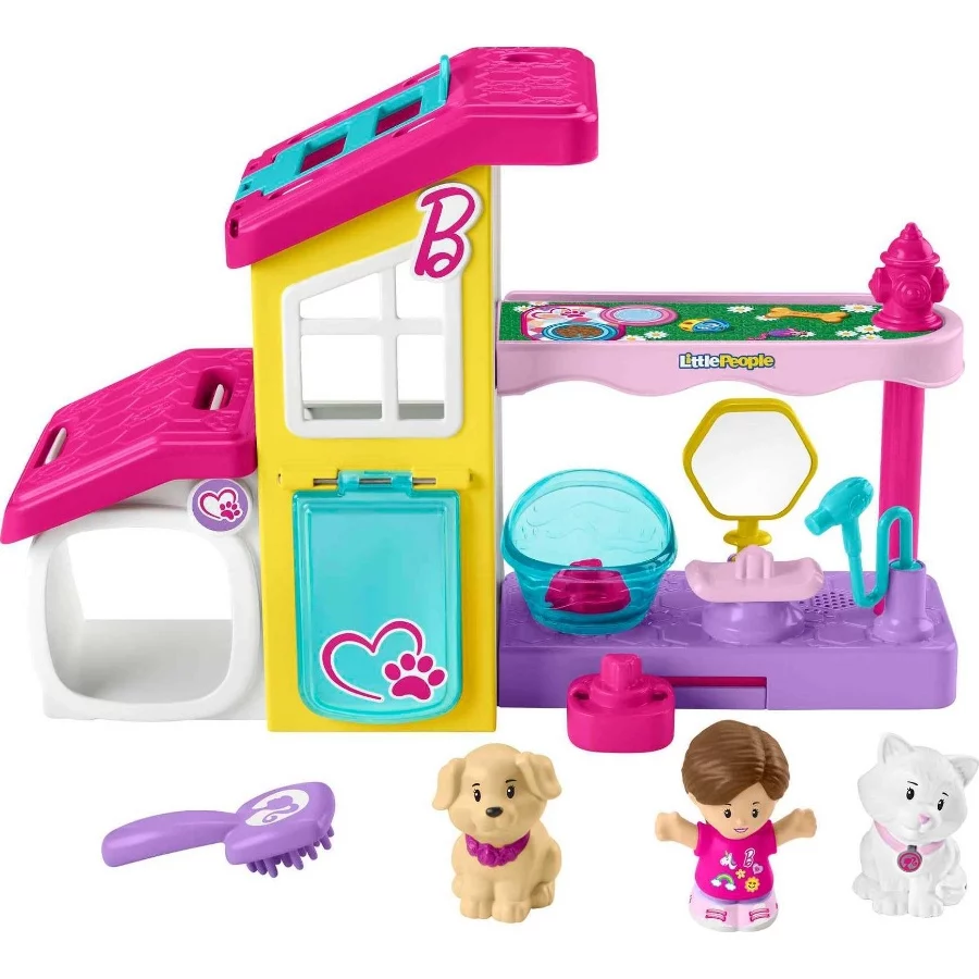 Fisher-Price Little People Barbie Toddler Toy Play and Care Pet Spa Playset with Music & Sounds for - 06 Fisher Price Little People Barbie Toddler Toy Play and Care Pet Spa Playset with Music Sounds for 06