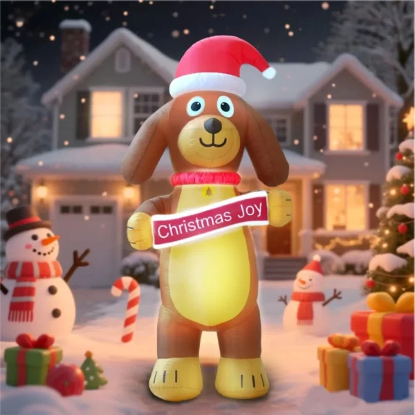 GARIG 10FT Lighted Christmas Inflatable Puppy – Built-in LED Blow Up Yard Decor for Outdoor Lawn, Garden & Xmas Holiday Party USA