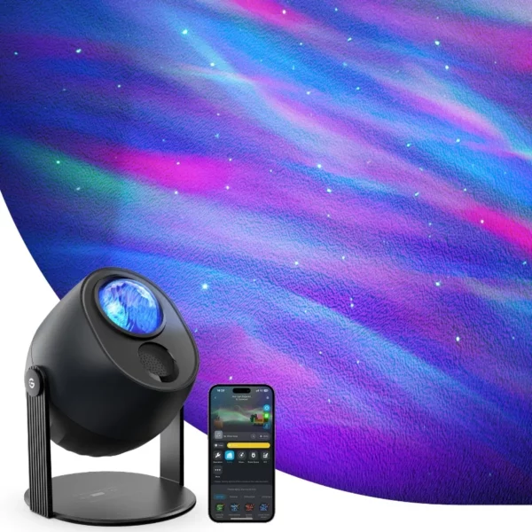 Govee Aurora Star Projector, Smart Night Light with 3 Flowing Effects, 16M Colors, 52 Scene Modes, Works with Matter, Alexa, Google for Bedroom, Party