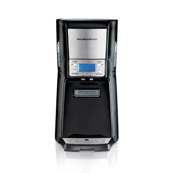Hamilton Beach One Press Programmable Coffee Maker, 12 Cup Internal Brew Pot, Dispensing Drip Machine with Water Reservoir