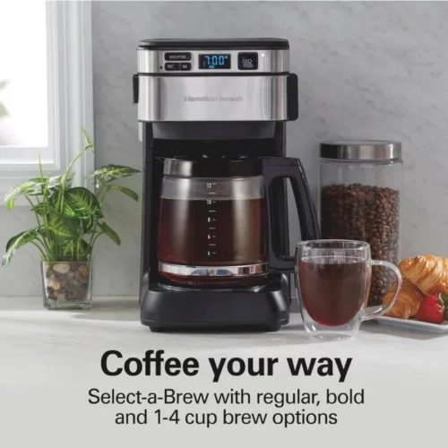 Hamilton Beach Programmable Drip Coffee Maker 12 Cups Front Access Easy Fill Pause Serve 3 Bre 06
