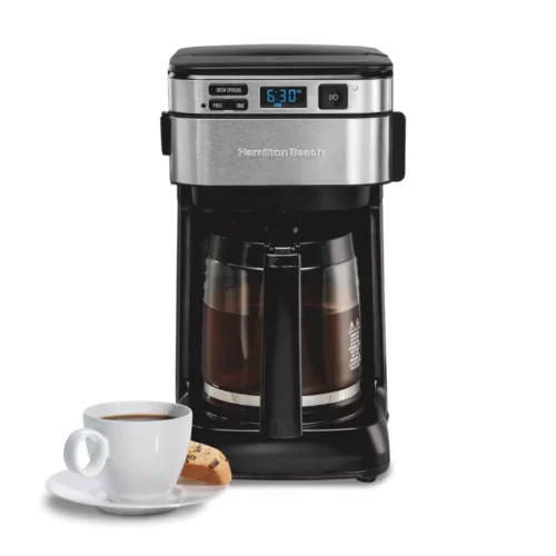 Hamilton Beach Programmable Drip Coffee Maker 12 Cups Front Access Easy Fill Pause Serve 3 Bre 07