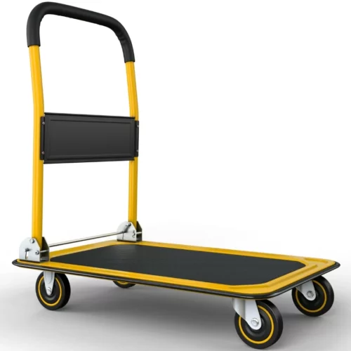 Heavy Duty Foldable Push Cart Dolly 660 lbs. Capacity Upgraded Collapsible Hand Truck Platform wit 07