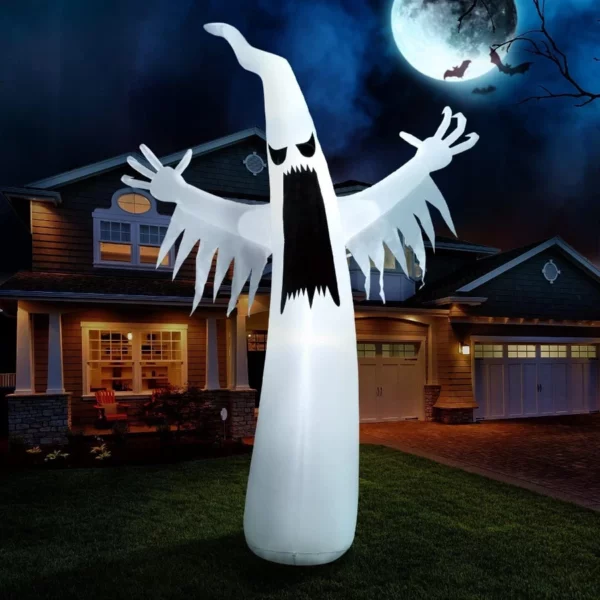 12FT Tall Halloween Inflatable Ghost Blow Up Decoration Waterproof with LED Light, Spooky Outdoor Yard & Garden Party Décor