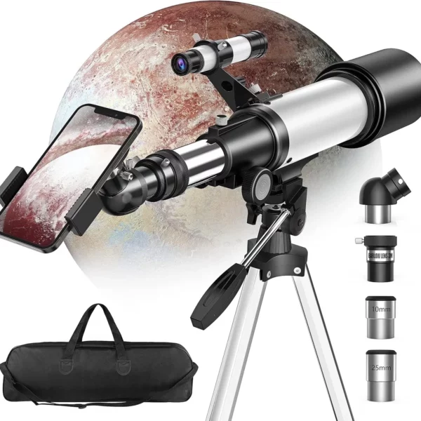 Juyafio Telescope 70mm Aperture, 16X-120X Magnification Refractor Scope For Kids Adults With Tripod And Phone Adapter