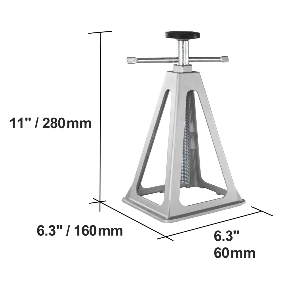 KFFKFF RV Stabilizer Jacks 4 Pack Aluminum RV Leveling Jacks RV Stack Jacks for RV Travel Trailer Camper Single Screw Jack Support up to 6000 Lbs Adjustable from 11 inch to 17 inch 04