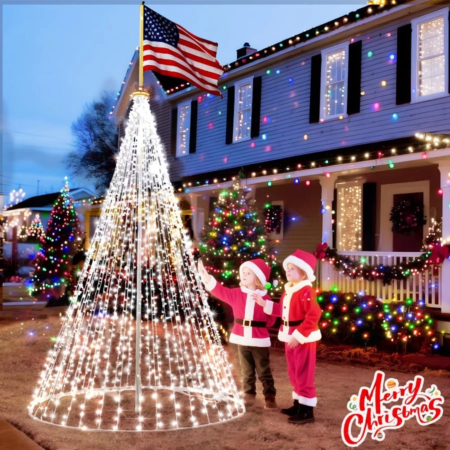 KNONEW 403ft 1000 LED String Lights Outdoor Christmas Lights 8 Modes & Timer Fairy Light Plug in Wat - 06 KNONEW 403ft 1000 LED String Lights Outdoor Christmas Lights 8 Modes Timer Fairy Light Plug in Wat 06