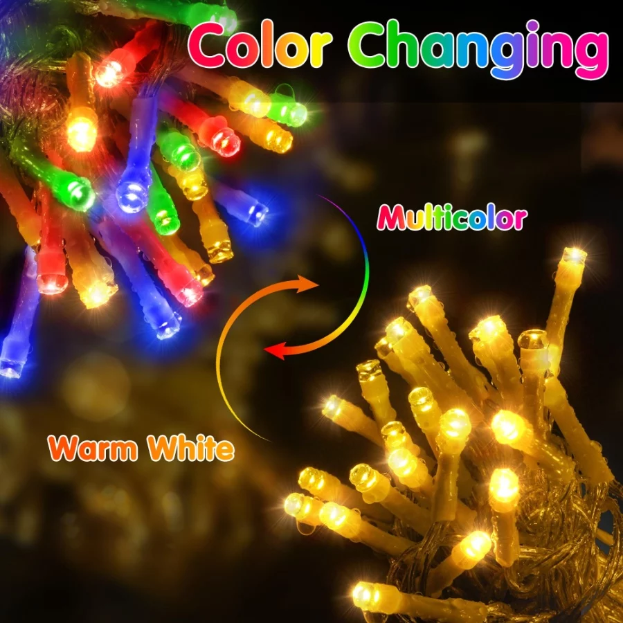 KNONEW 720 LED 337FT Christmas Lights Outdoor Clear Wire Color Changing String Lights with 11 Modes - 07 KNONEW 720 LED 337FT Christmas Lights Outdoor Clear Wire Color Changing String Lights with 11 Modes 07