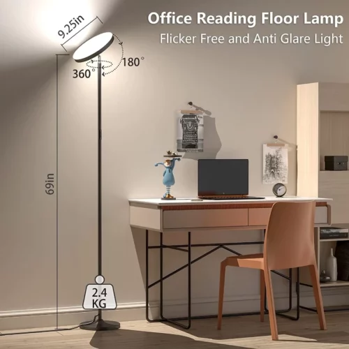Keepsmile Double Side Lighting Led Floor Lamp with Remote Smart App 36W2600LM Bright Tall Standing R 06