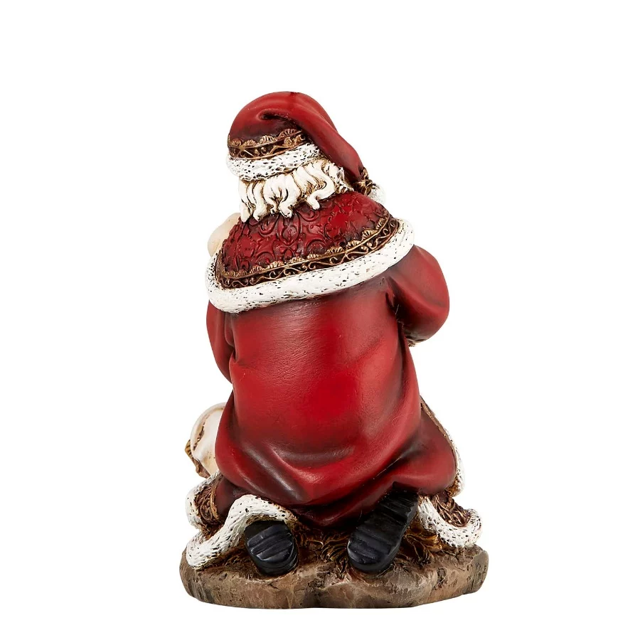 Kneeling Adoring Santa Claus Holding Infant Christ 7 Christmas Statue Figure Home Decoration - 05 Kneeling Adoring Santa Claus Holding Infant Christ 7 Christmas Statue Figure Home Decoration 05