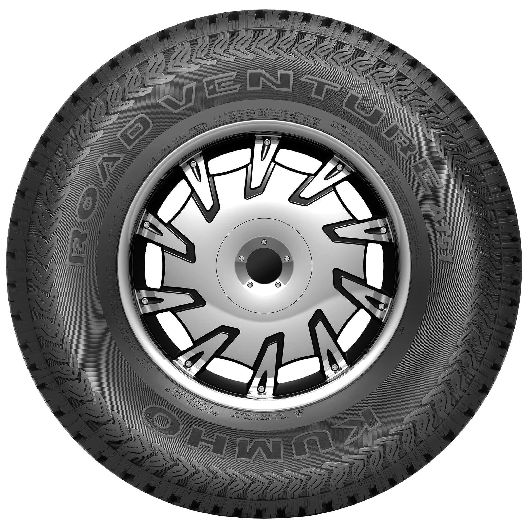 Kumho Road Venture AT51 All Terrain 24575R16 109T Light Truck Tire_02 Kumho Road Venture AT51 All Terrain 24575R16 109T Light Truck Tire 02