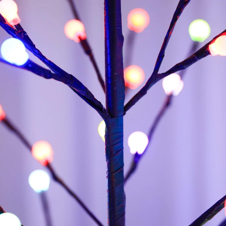 LED Tree Ball Light 6FT 208L Multi Color – Artificial Lighting Decoration for Indoor Outdoor Bedroom Home Wedding Festival Xmas Party 4