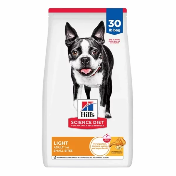 Light Small Bites Adult Dry Dog Food – Chicken and Barley Recipe for Weight Control and Digestive Health