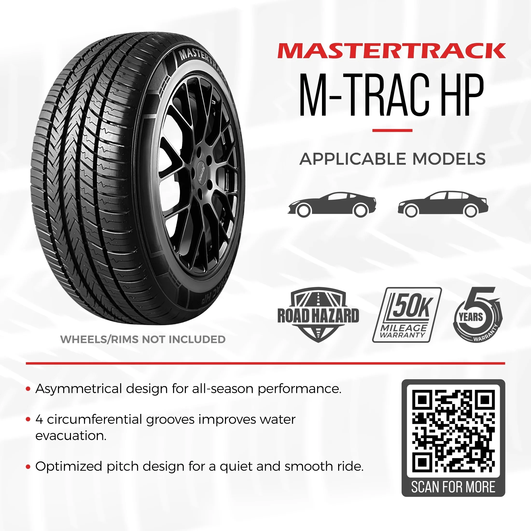 Mastertrack M-TRAC HP Performance 23555R19 101V High Performance All Season Passenger Tire 2355519 (Tire Only)_04 Mastertrack M TRAC HP Performance 23555R19 101V High Performance All Season Passenger Tire 2355519 Tire Only 04
