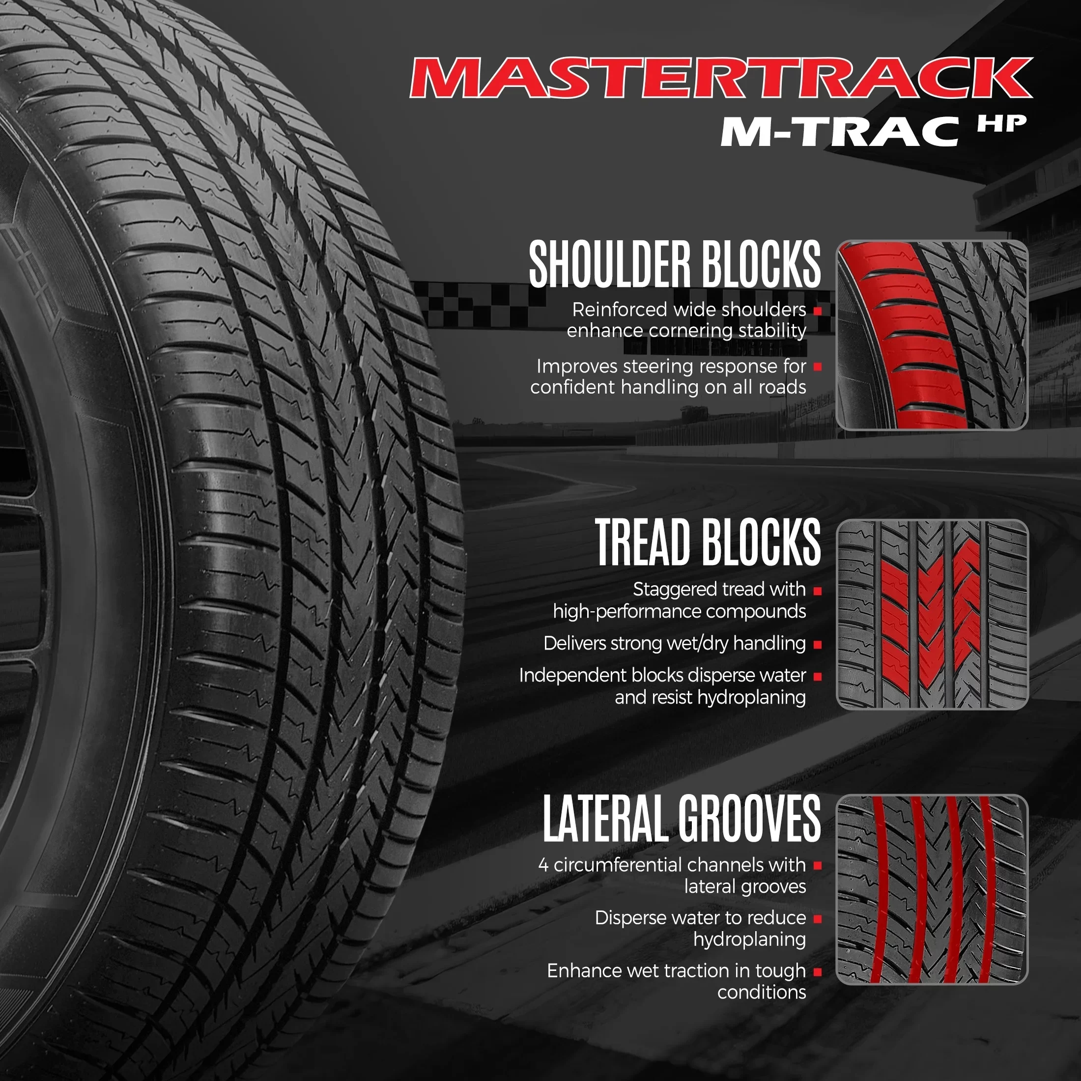 Mastertrack M-TRAC HP Performance 23555R19 101V High Performance All Season Passenger Tire 2355519 (Tire Only)_05 Mastertrack M TRAC HP Performance 23555R19 101V High Performance All Season Passenger Tire 2355519 Tire Only 05