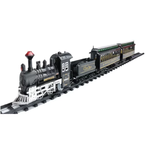 Northlight Battery Operated Classic Train Set – 14-Piece Lighted & Animated Holiday Train with Realistic Sounds, 10.5"