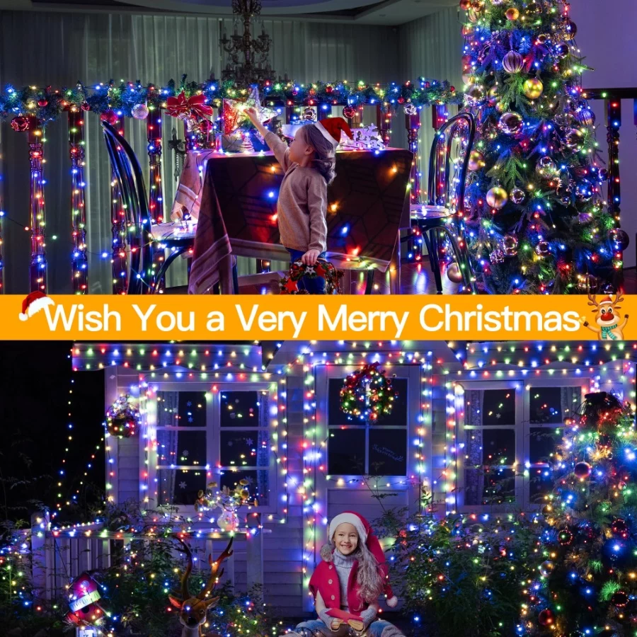Ollny Christmas Lights 1000 LED 330 FT, IP67 Waterproof Plug in Christmas Tree Lights with Remote, 8 - 02 Ollny Christmas Lights 1000 LED 330 FT IP67 Waterproof Plug in Christmas Tree Lights with Remote 8 02